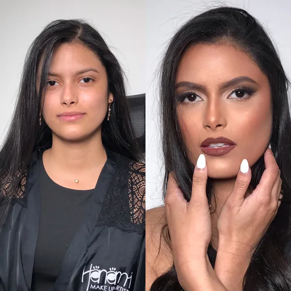 Antes y Después Maquillaje y Preparación Facial con Marcas Exclusivas